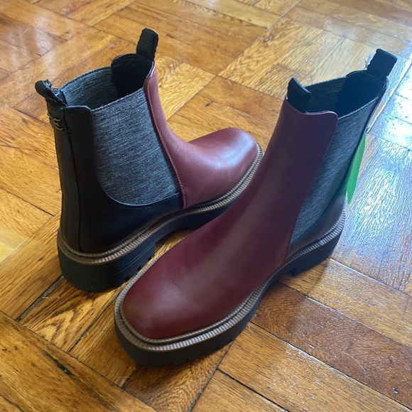 NWT Sam Edelman Burgundy & Black Boots BRAND NEW - Picture 6 of 7